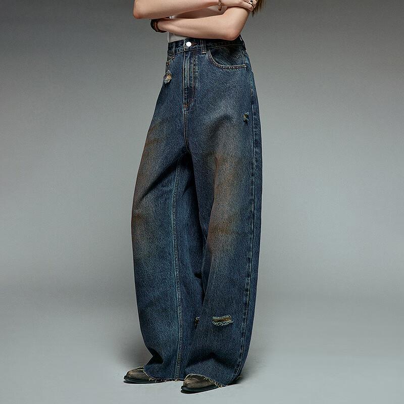 Chuyu Liberté Series Ripped Wasteland Style Women's Jeans