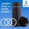 Impresa Products 3-Pack Hydro Flask Wide Mouth Lid Gaskets/Seals/Rubber Stoppers, BPA/Phthalate/Latex Free