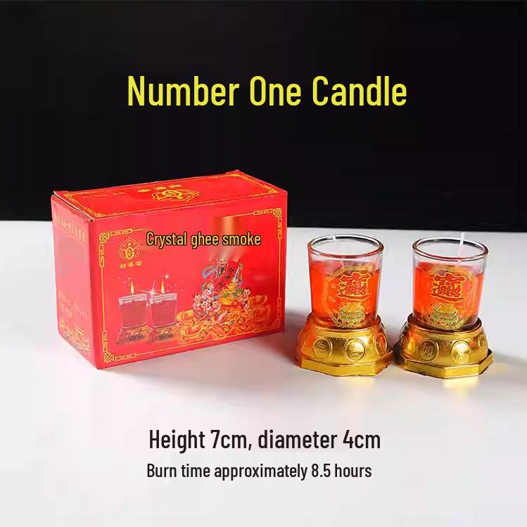 2024 Year of the Dragon Windproof Lotus Crystal Candle Cup for Housewarming, Wedding, or Home Incense