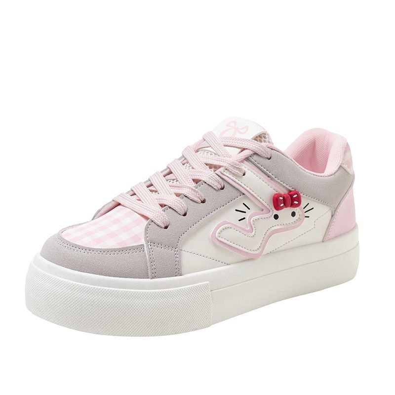Platform bread shoes female cute design new niche student sports little white shoes board shoes casual shoes