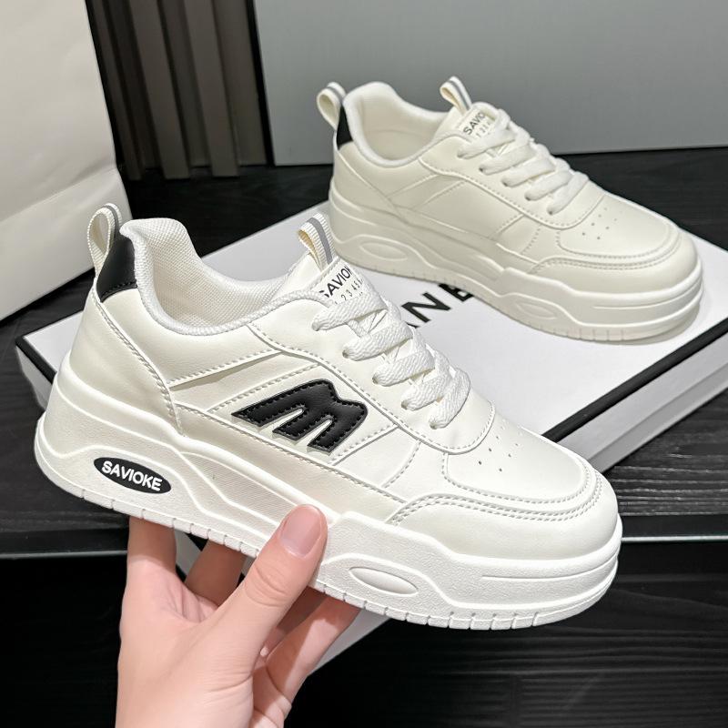 Spring and Autumn New Sports Leisure ins Leather Soft Sole Single Shoes Student Board Shoes 35