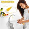 Cleaning Silicone Spatula Kitchen Scraper Soft Blade Scraper Brush Dirty Pan Pot Dishes Cleaner Cleaning Spatula Pot Cleaning