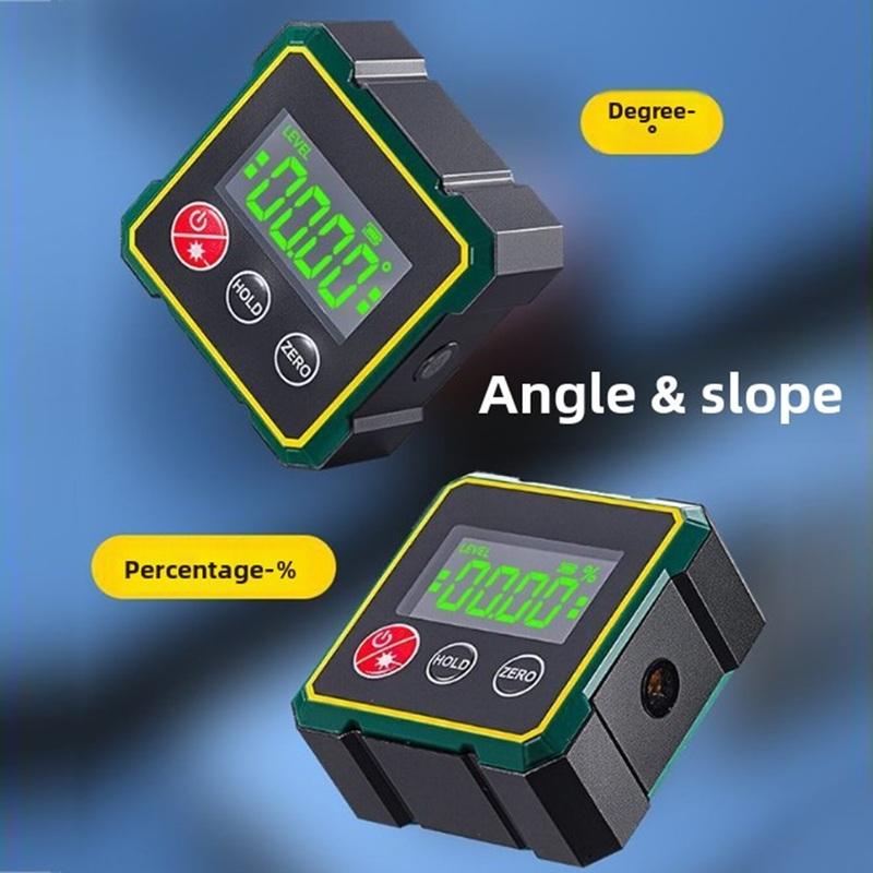 Digital Angle Gauge with Magnetic Base Angle Slope Conversion Electronic Level Angle Finder Tool with Data Lock