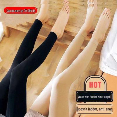 Spring/Summer Autumn Velvet Plus Size Skin Tone Footed Tights