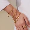 Qiong Yao 18K Gold-Plated Conch Shell Ocean-Style Openable Stainless Steel Bracelet