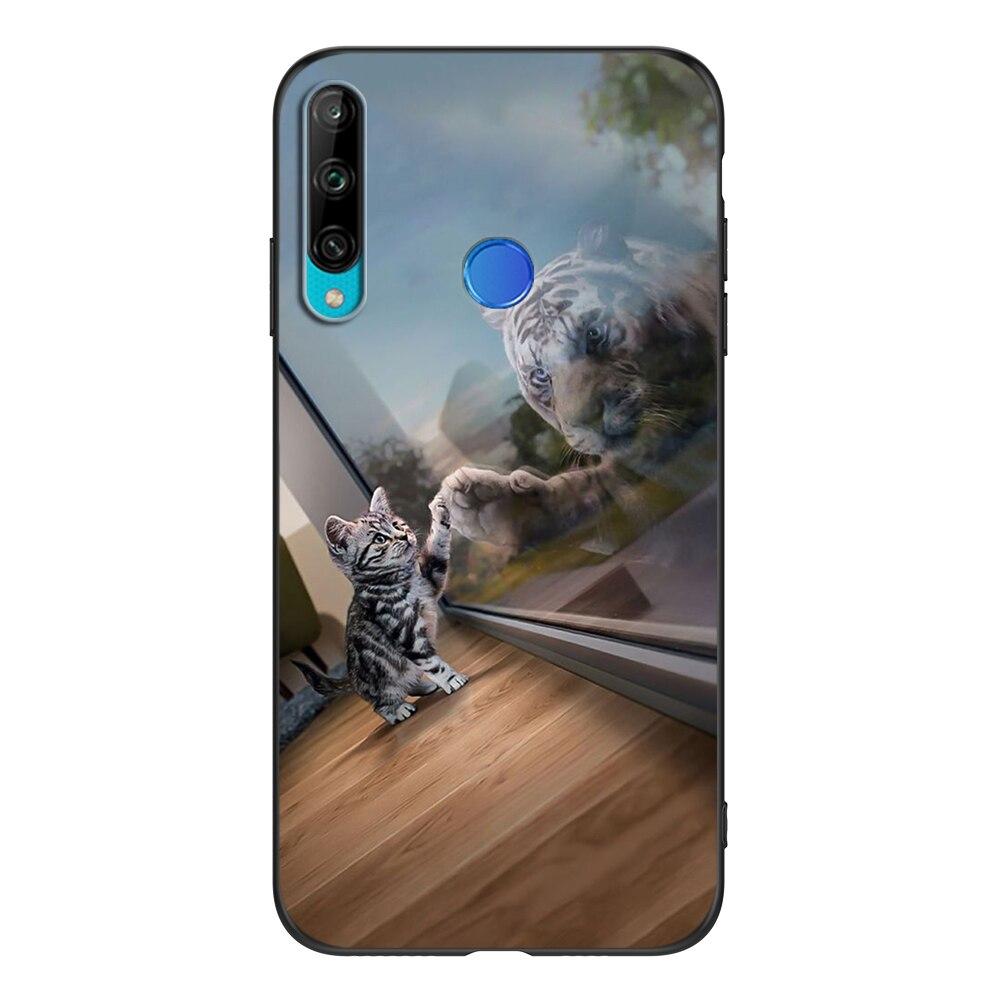 Чехол для HONOR 9C 6.39 ; Мягкий силиконовый чехол для телефона Huawei Honor 9C 9 C AKA-L29, черный чехол-бампер из ТПУ с изображением льва, волка, тигра, дракона Honor 9C