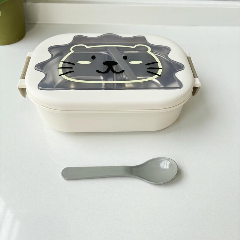 ZISIZ Cartoon Divided 304 Stainless Steel Double-Layer Kids Bento Box