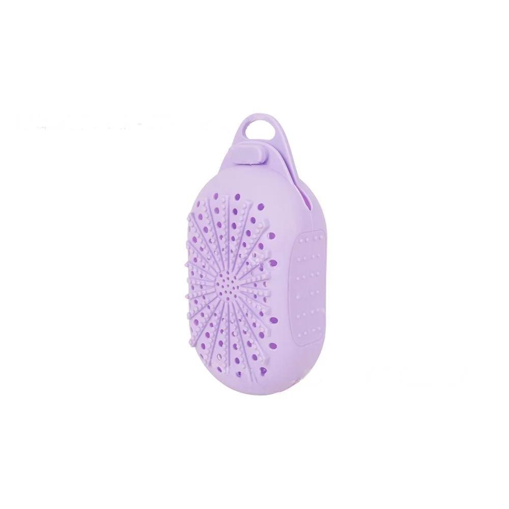 Портативная дорожная мыльница Силиконовая сумка для мыла Двусторонняя текстурированная Банная отшелушивающая массажная мыльная сумка Матовая мыльница