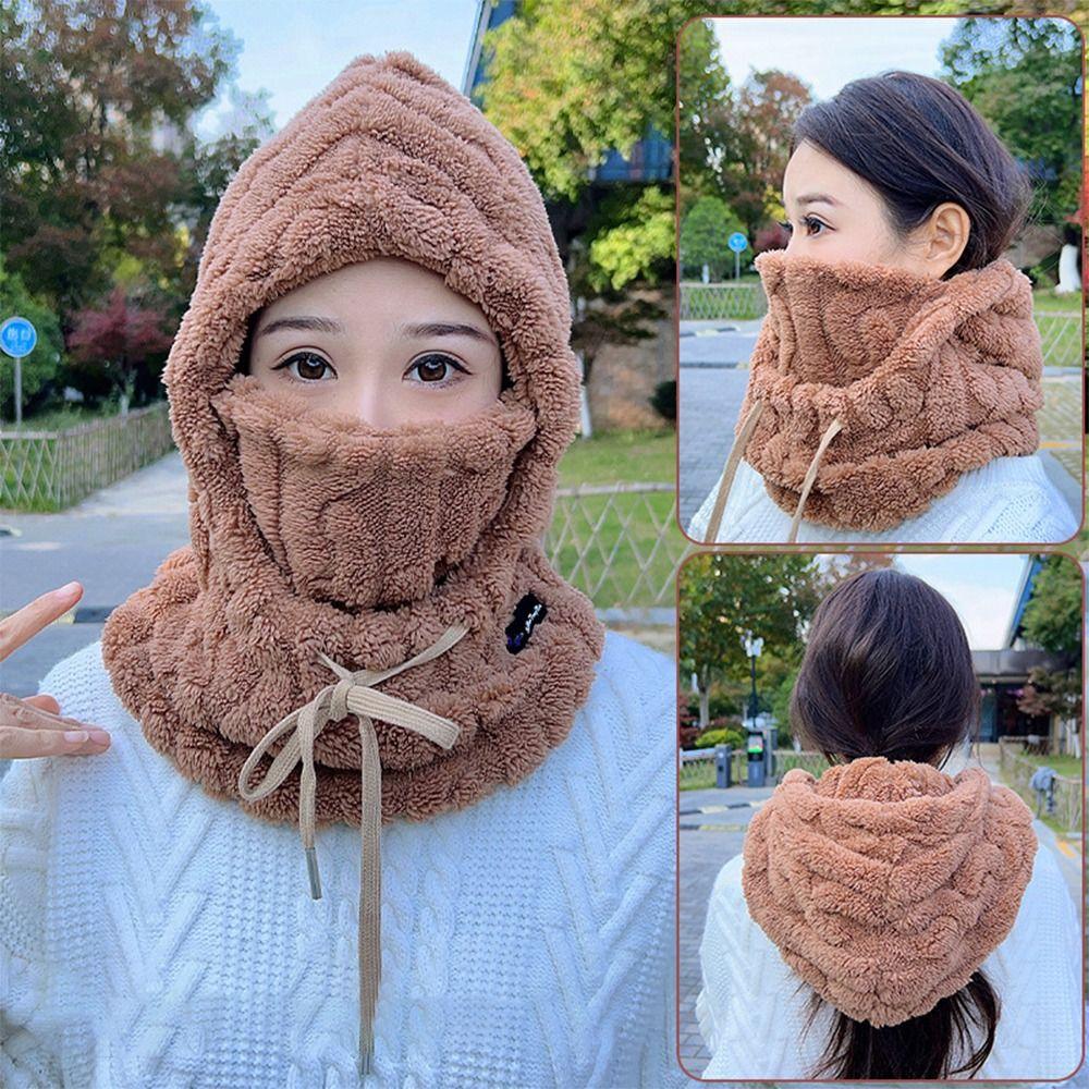 Warm Polyester Winter Hat Winter Warmer Full Face Ski Mask Caps Windproof Balaclava for Women Man