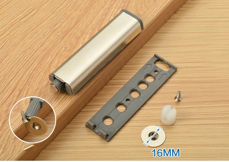 

KAK 10PCS Cabinet Catches Stainless Steel Push to Open Hidden Cabinet Handle Soft Closer Cabinet Door Hardware