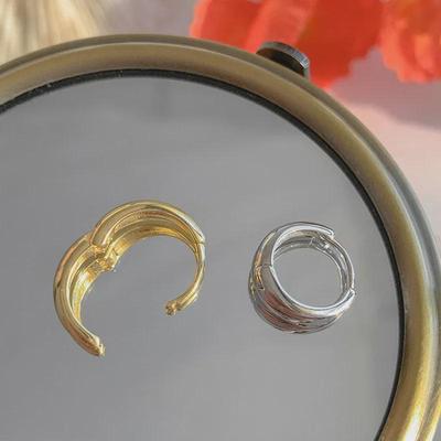 Best-Selling Geometric Smooth Metal Hoop Earrings - Cold Style Clips