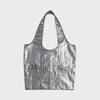 MATIN LINE STITCH ECOBAG IN DARK SILVER