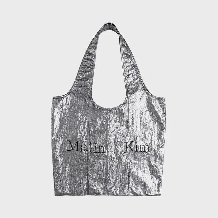 MATIN LINE STITCH ECOBAG IN DARK SILVER