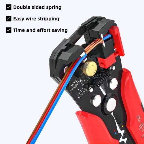Wire Stripper Tool, Cable Stripper - 3-in-1 Self-Adjusting Wire Stripper Cutter, Wire Crimping Tool, Wire Pliers for Stripping, Cutting, and Crimping