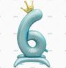 42 Inch Blue Standing Number 6 Foil for Birthday Party Decorations
