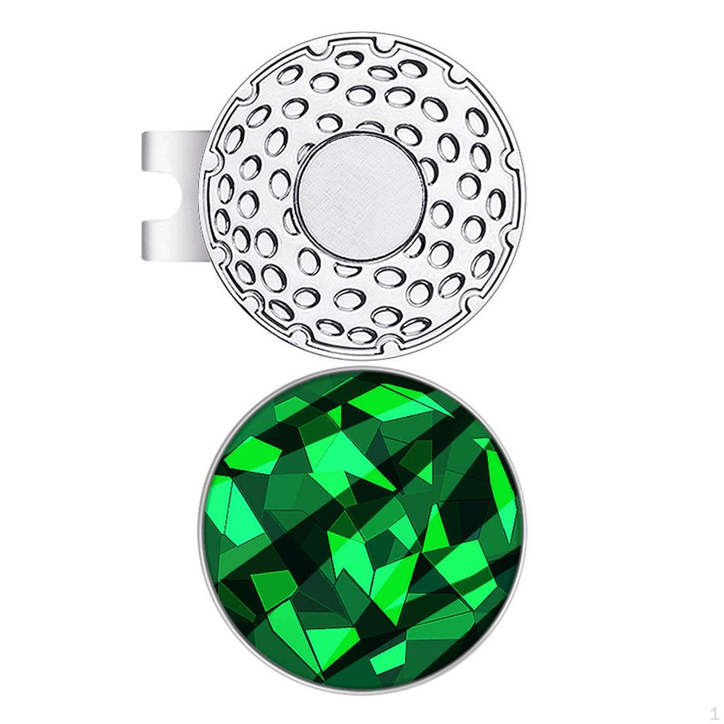 Klip na golfovou čepici, držák na míček, dekorativní slitina, elegantní doplněk, klip pro golfisty,