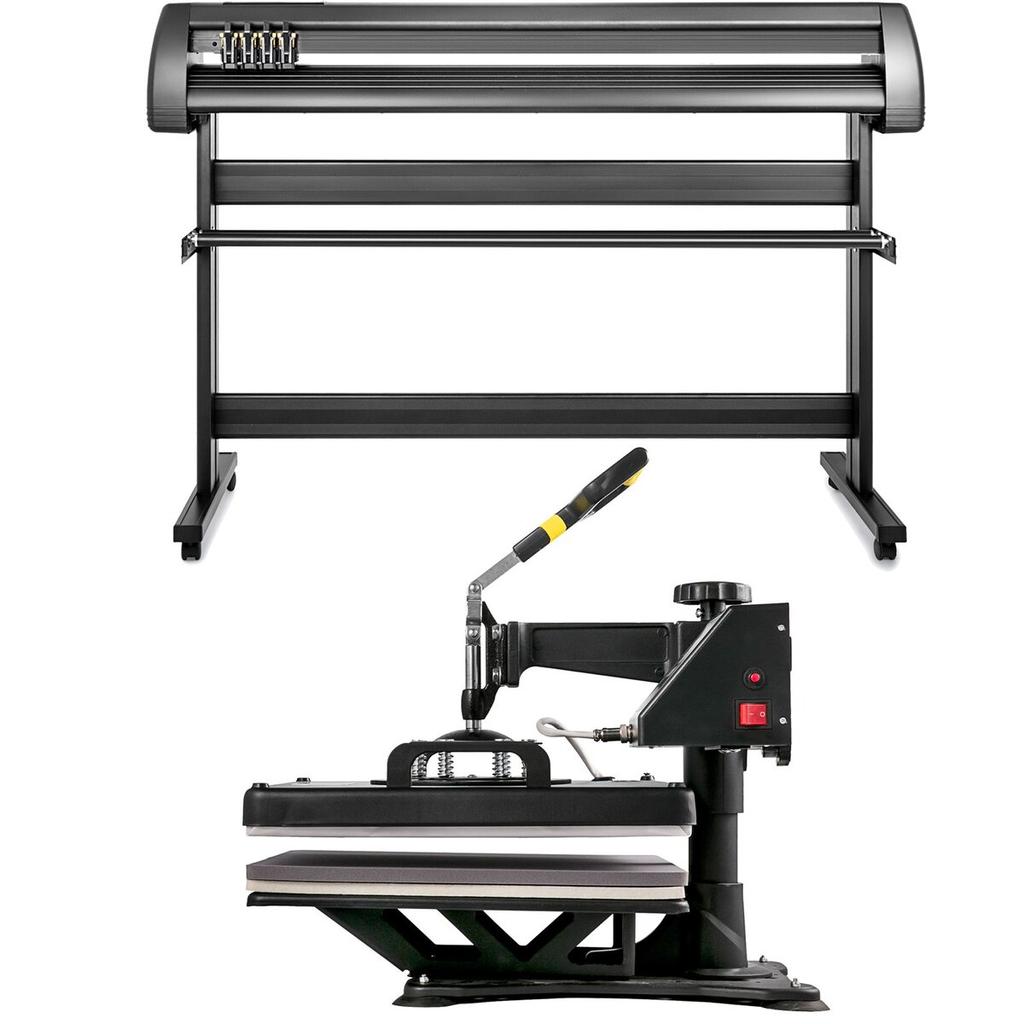5-in-1 Heißpresse 15"x15" Transfer Kappe 53" Vinylschneider Plotter Schneiden 3 Klingen