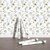White Fresh Floral Vinyl Wallpaper Flower And Leaves Peel And Stick Wallpaper Furniture Cabinet Sticker For Living Room