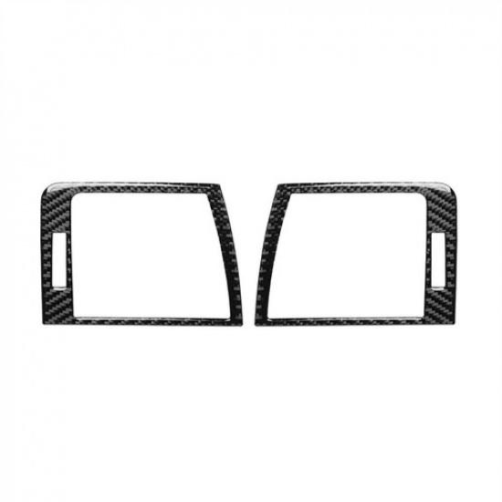 Black Carbon Fiber Dashboard Air Vent Outlet Cover For BMW 3Series E46 1998-2005
