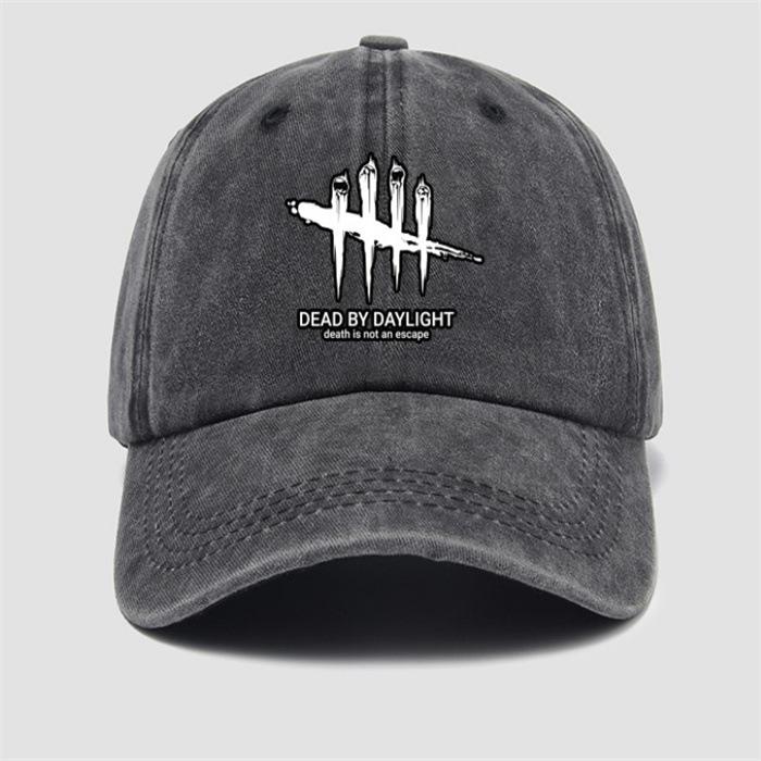Deads By Daylight Cosplay Baseball Cap Vintage Style Washed Soft Top Denim Hat Men Women Adjustable Sports Dad Hats