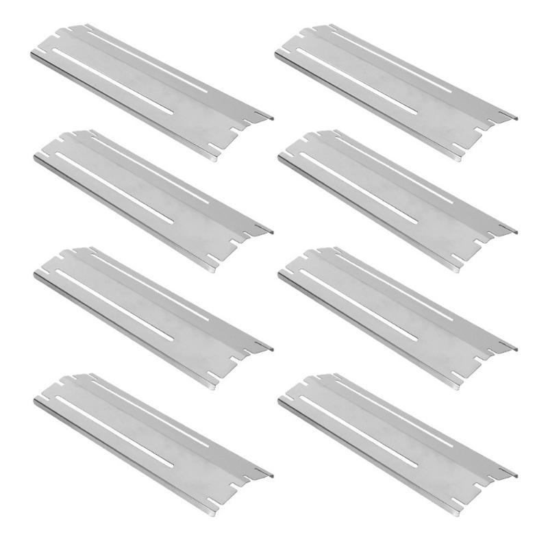 Universal Gas Grilling Heat Plate Shield Replacement Adjustable Stainless Steel Burners Cover Even Heat Distribution