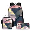 Lightweight NARUTO 3Pcs Set  School Backpack Set With Front Pocket Lunch Bag Pencil Bag For Boys Girls Children Aged 5-10