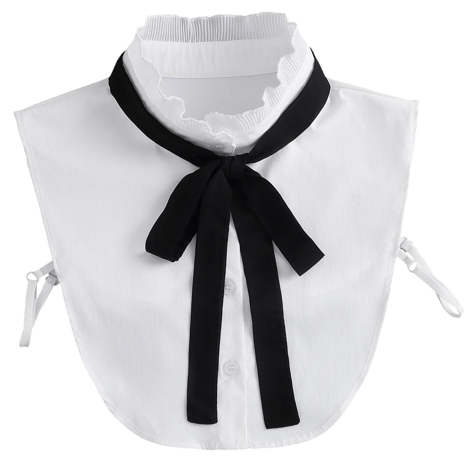 

Женский передний белый фальшивый воротник съемный воротник рубашки осенняя блуза свитер фальшивый воротник лацкан топ банты галстуки Fuax Cols