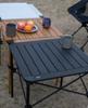 Outdoor Camping Aluminum Roll Table Folding Compact Lightweight Load Capacity 80kg Heat Resistant Treatment Frosted Storage Bag Included [iClimb]