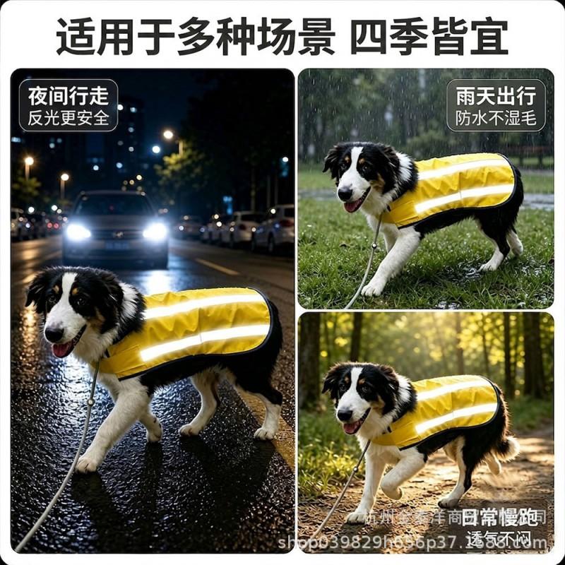 Reflective Pet Vest Dogs Winter Thick Fleece Waterproof Safety Jacket Medium Large Breeds
