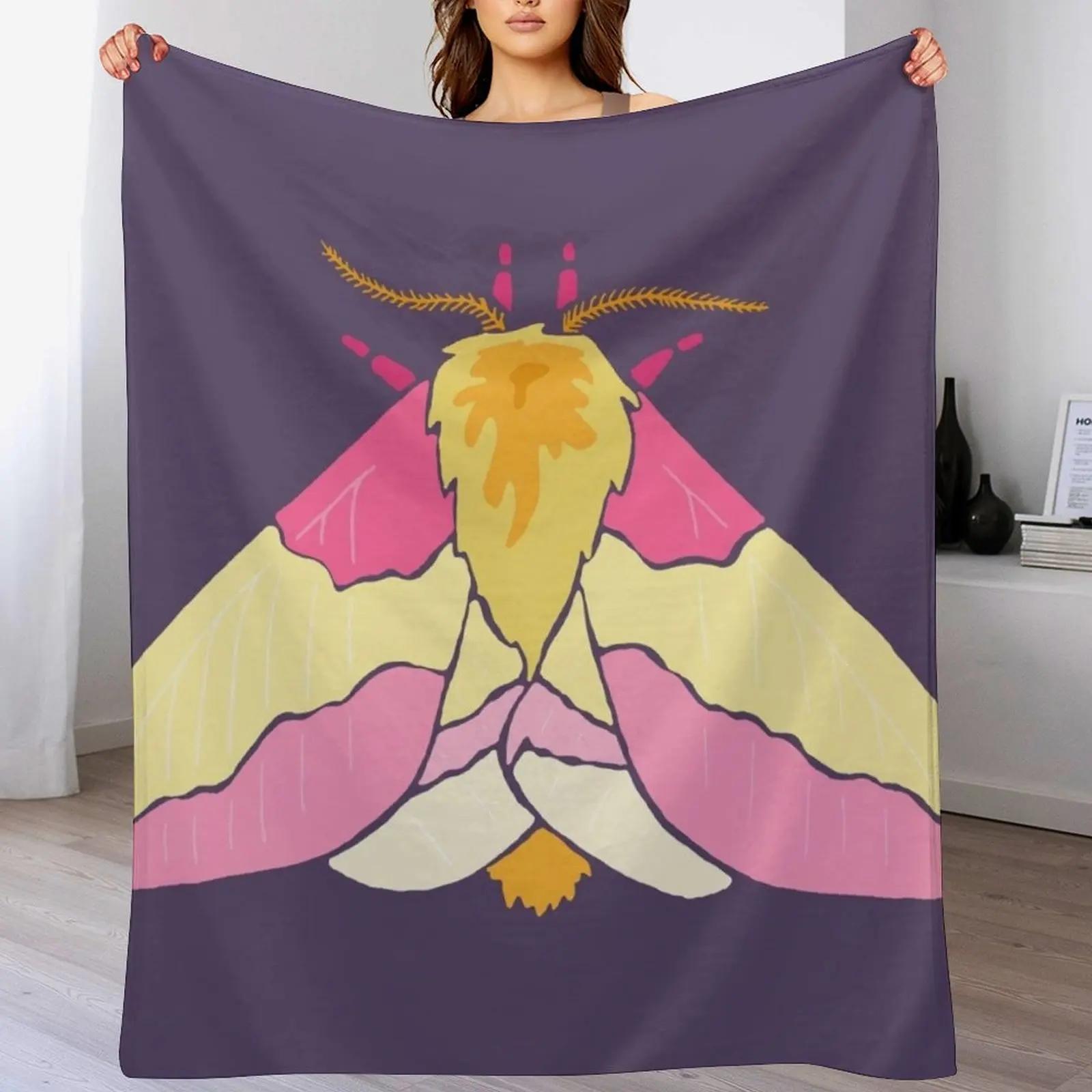 

Rosy Maple Moth Throw Blanket Modern Design Soft Blanket for Home Decor 102x76cm(40x30in)
