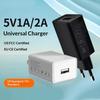 1 Stück 5V 1A 2A USB-Telefonladegeräte EU/US-Stecker USB-Ladegeräte Universelle Reise-AC-Netz-Wandadapter für Telefon