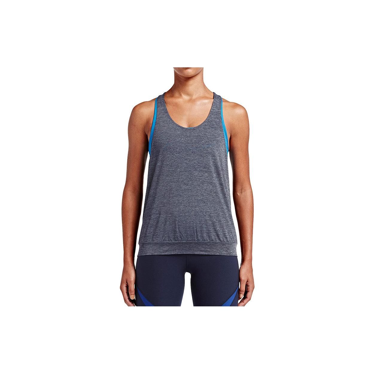 

Nike Color Block Round Neck Pullover Vest Women tops Gray 804653-452 M