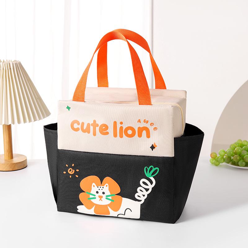 Insulated Large-Capacity Oxford Cloth Lunch Bag for Students