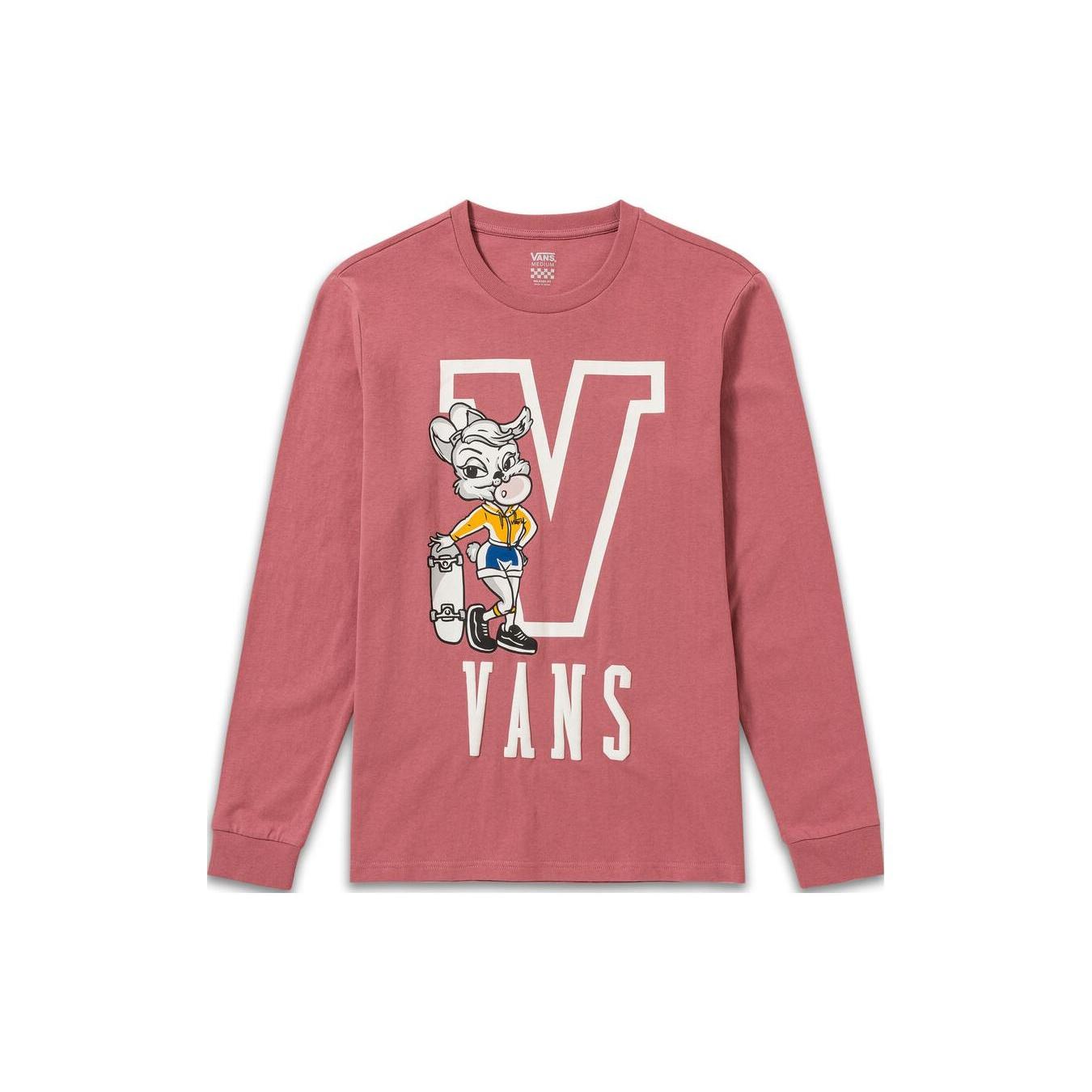 (WMNS) Vans Gym Class Long Sleeve T-Shirt Rose Red Women s VN0008YWBQU XS