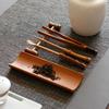 3/4/5Pcs Bamboo Carbonized Teaware Set Tea Tray Teaspoon Tea Clip Needle Exquisite Tea Making Tool Accessories Spoon Tongs