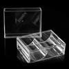 Transparent Poker Chip Rack 2 Slots Acrylic Poker Chip Box 40 Pieces Standard-sized Chips Storage Case Pokers Table Accessories