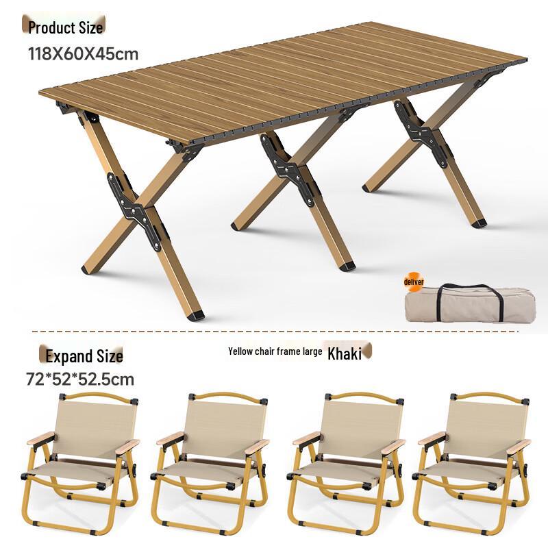 Kashicong Outdoor Portable Folding Camping Table & Chair Set