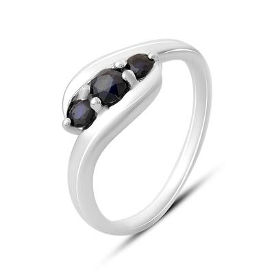 Silver Ring with Natural Sapphire 0.683ct, Product Weight 2.94 G (2168829)