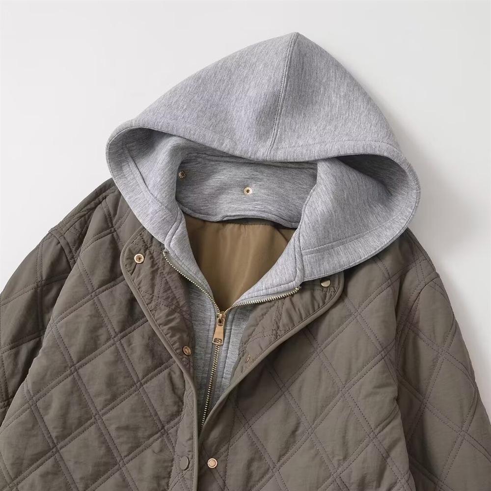 Women's Autumn/Winter 2024 Versatile Hooded Cotton Jacket