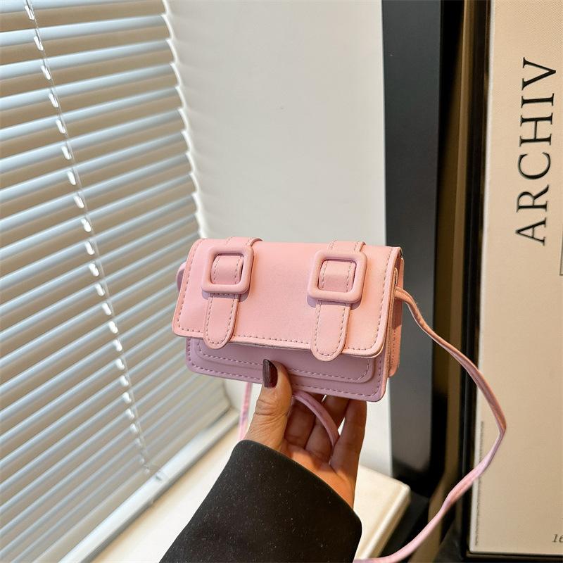 New exquisite mini women's small square bag summer popular versatile small solid color shoulder messenger bag women's bag