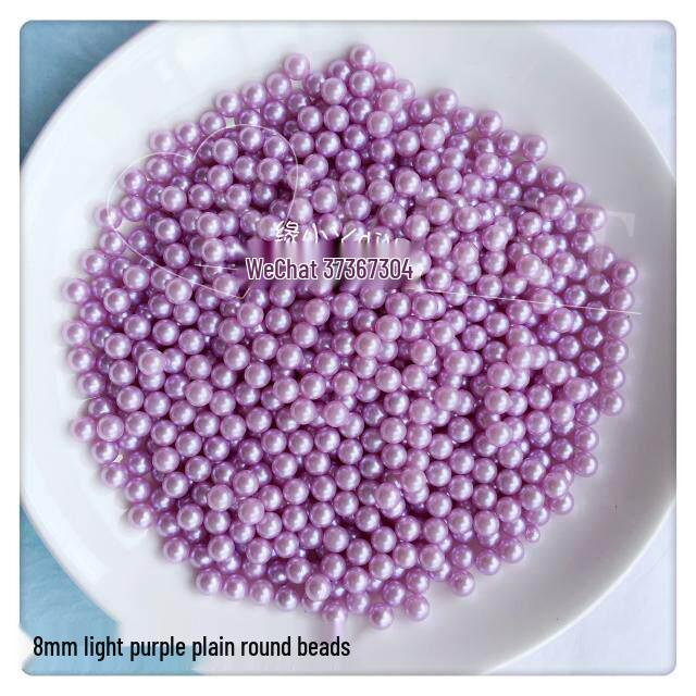 8mm High Brightness Holeless Round Faux Pearl Beads for Flower Bouquet Decoration