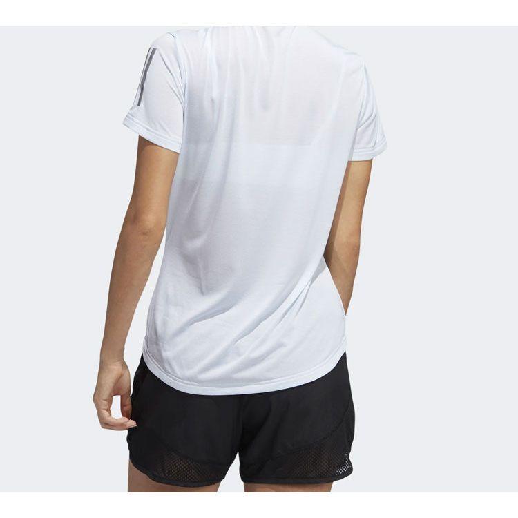 Adidas Own The Run Tee Running Sports Short Sleeve Women Tops Light-Sky-Blue FM5811