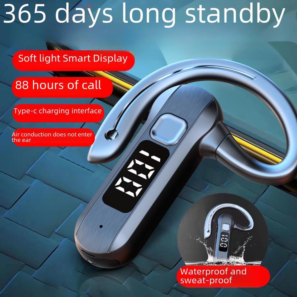 M26 Benledning Bluetooth Headset: Trådløs, Høy effekt, Digitalt display, Stemmestyring, Åpent øredesign for sport og forretningsbruk