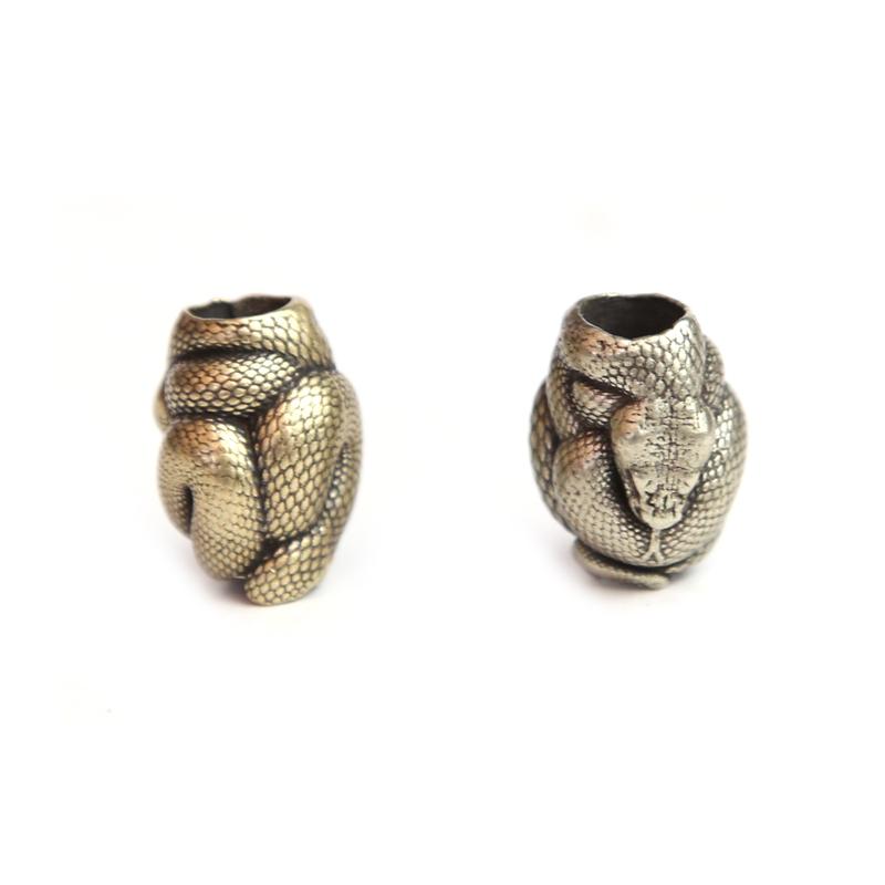 Python Snake Brass Knife Beads DIY EDC Outdoor Umbrella Rope Woven Fidget Toy Paracord Rope Decompression Toy Edc Accessory