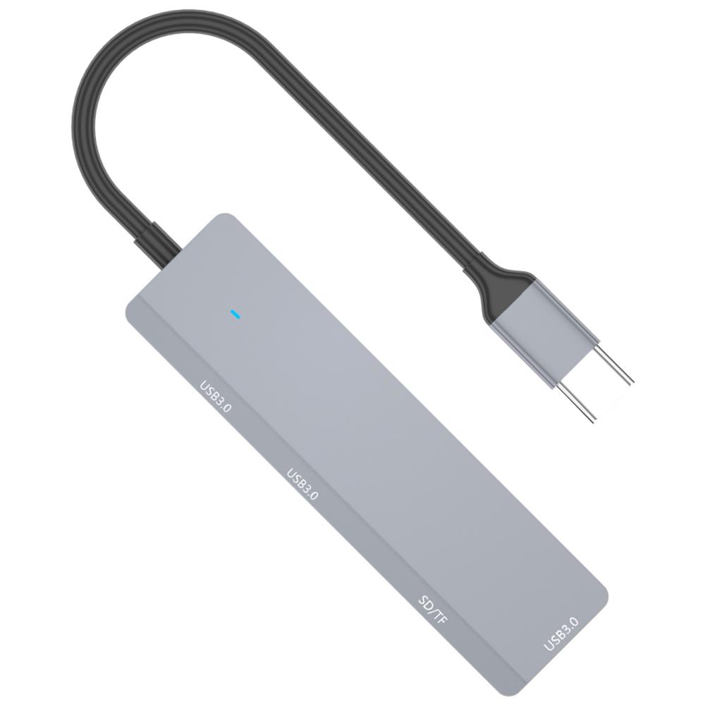 

ADS-310C Type-C Hub Expansion Converter to 3xUSB 3.0+2xCard Reader Slots As Shown A