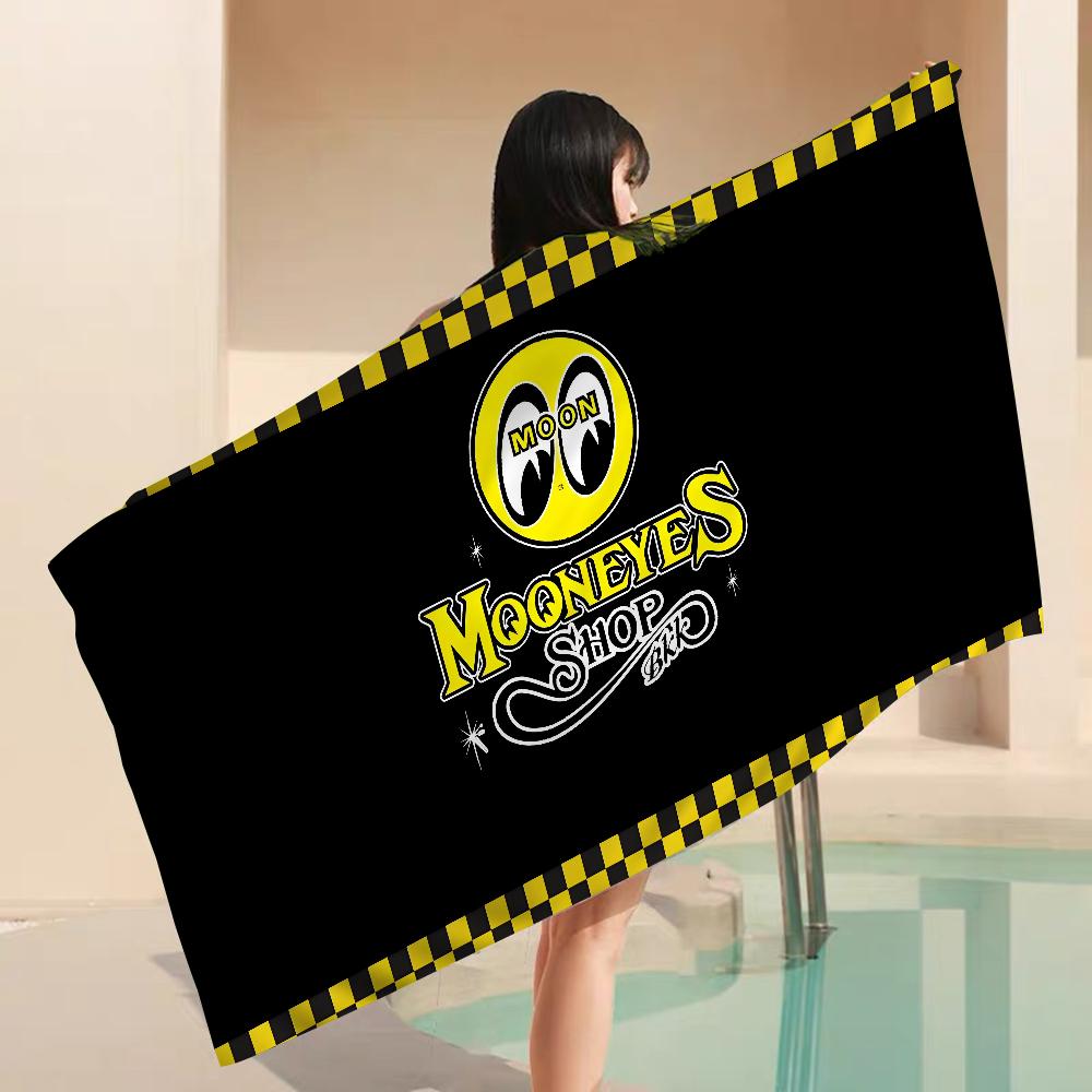 Mooneyes Bath Towel Microfiber Soft Water Absorbing Breathable For Girl Kids Decorative Cartoon Beach Towel