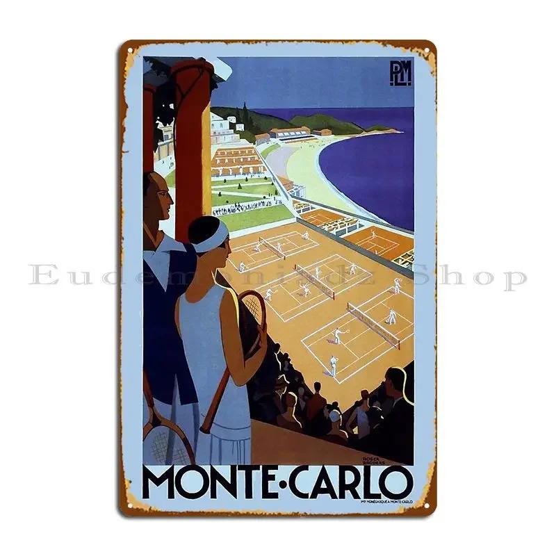 Vintage Monte Carlo Travel Poster S Metal Sign Club Cave Wall Cave Customized Classic Tin Sign Poster