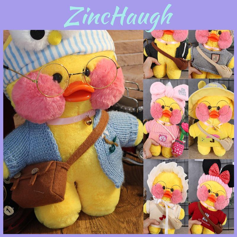 Weiches und entzückendes 30 cm Lalafanfan Cafe Mimi Gelbes Enten Kostüm Plüschtier