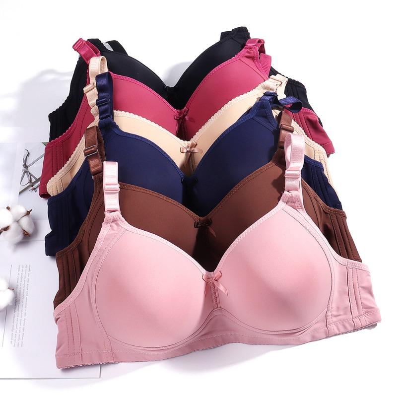 Plus Size D Cup Thin Wireless Push Up Bra For Women
