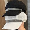 New Rhinestone Webbing Octagonal Hat Children's Spring and Summer Mesh Lace Breathable Duck Tongue Beret